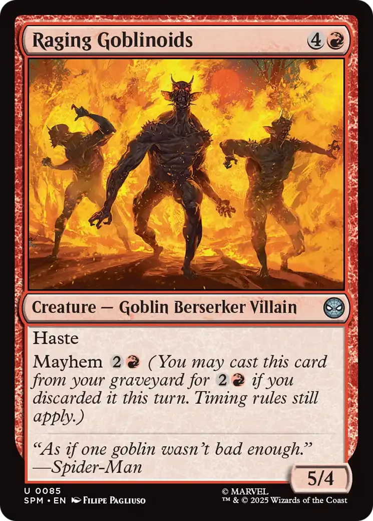 Gobelinoïdes enragés — Marvel's Spider-Man — Magic: The Gathering