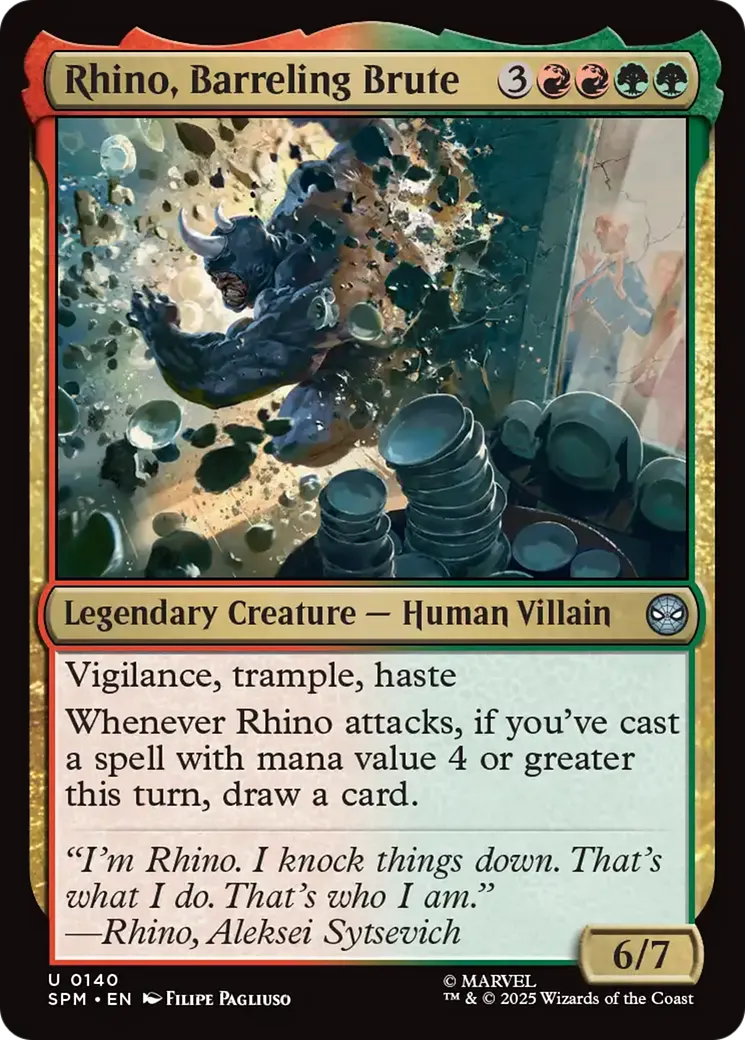 Rhino, Barreling Brute — Marvel's Spider-Man — Magic: The Gathering