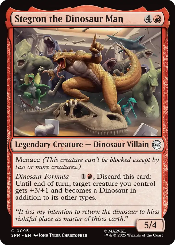 Stegron the Dinosaur Man — Marvel's Spider-Man — Magic: The Gathering