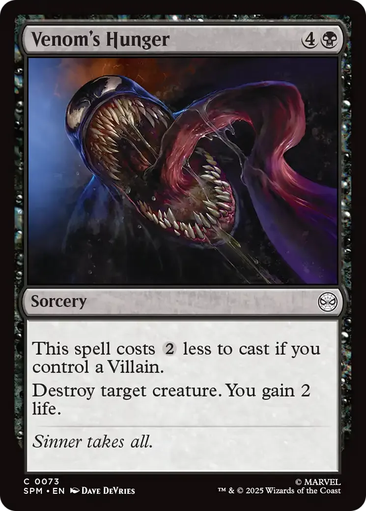 Faim de Venom — Marvel's Spider-Man — Magic: The Gathering