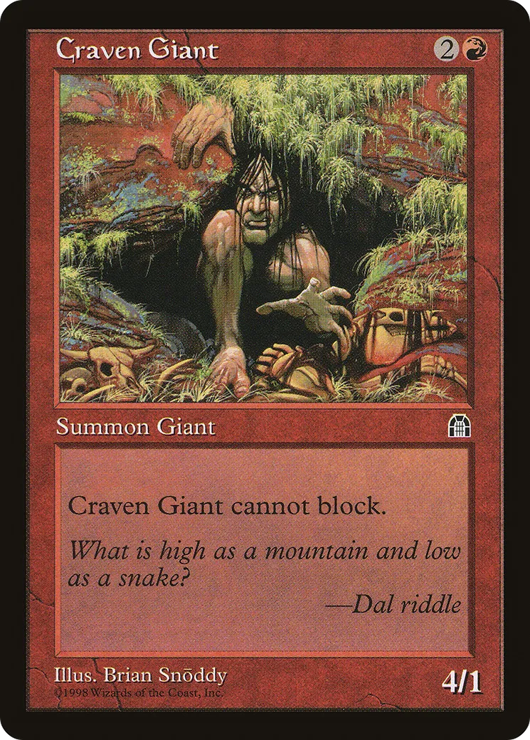 Craven Giant — Stronghold — Magic: The Gathering