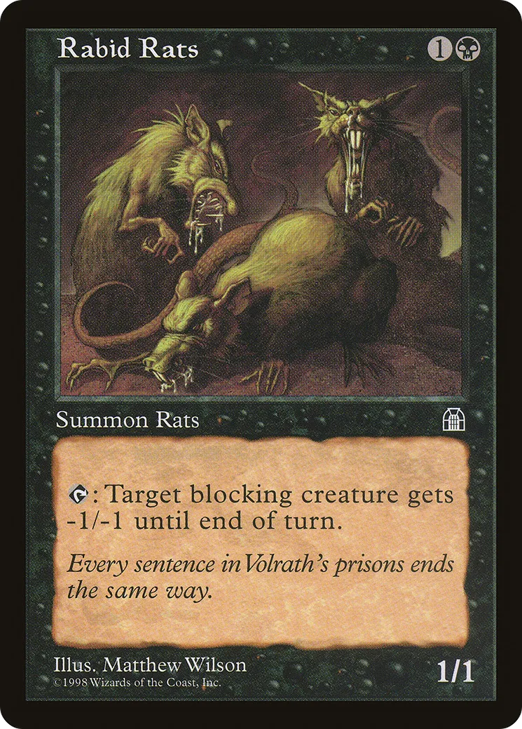 Rabid Rats — Stronghold — Magic: The Gathering