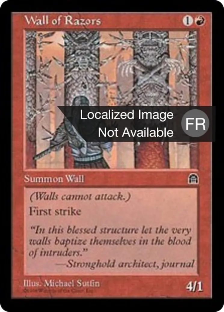 Mur de rasoirs — Stronghold — Magic: The Gathering