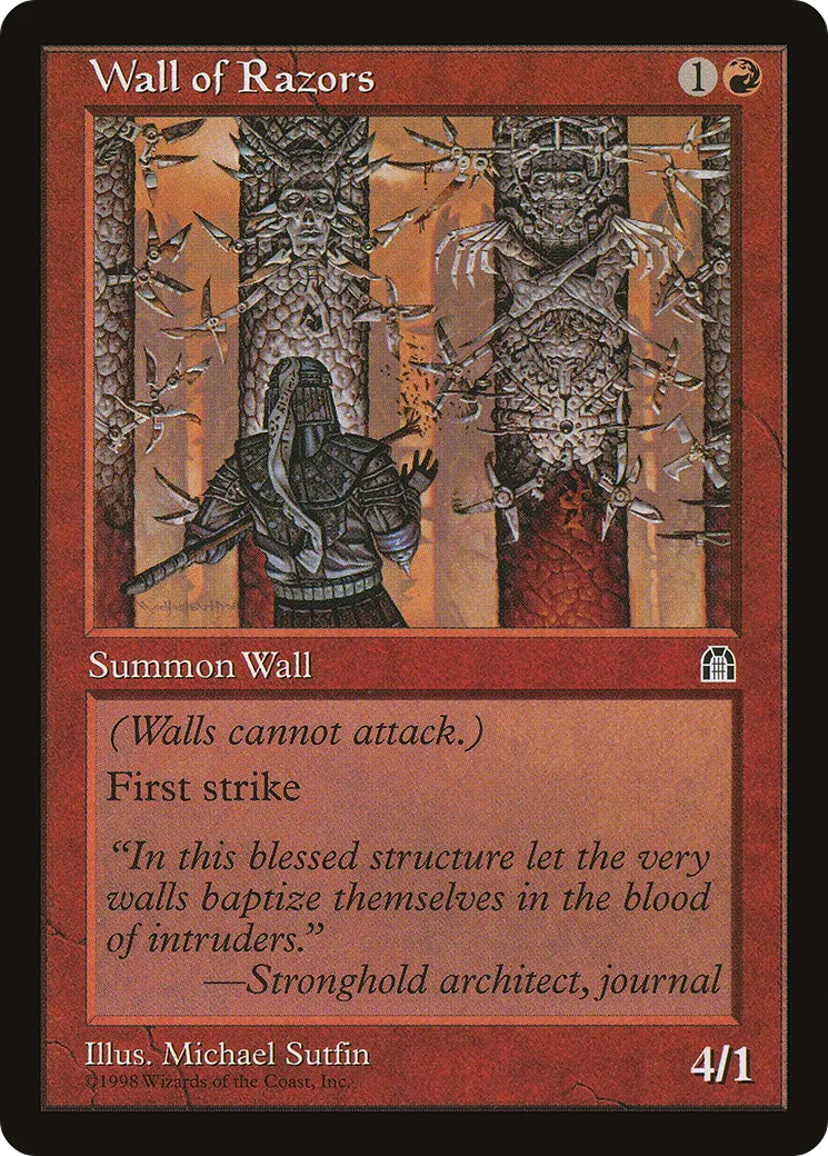 Wall of Razors — Stronghold — Magic: The Gathering