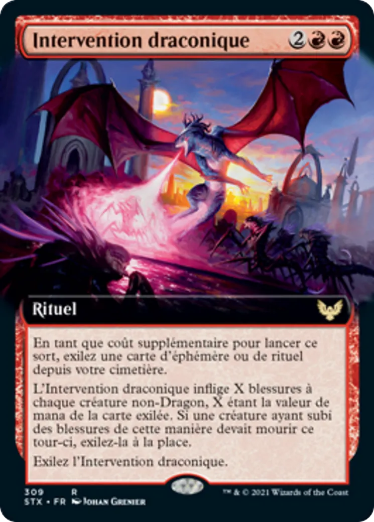 Intervention draconique — Strixhaven: School of Mages — Magic: The Gathering
