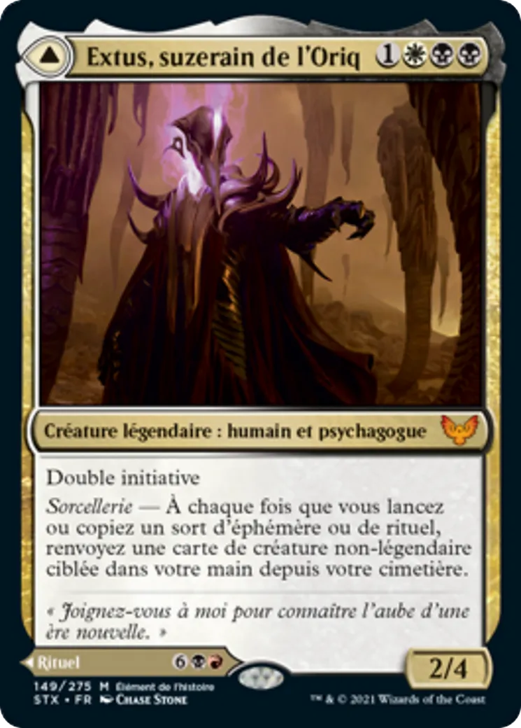 Extus, suzerain de l'Oriq // Réveiller l'Avatar de sang — Strixhaven: School of Mages — Magic: The Gathering