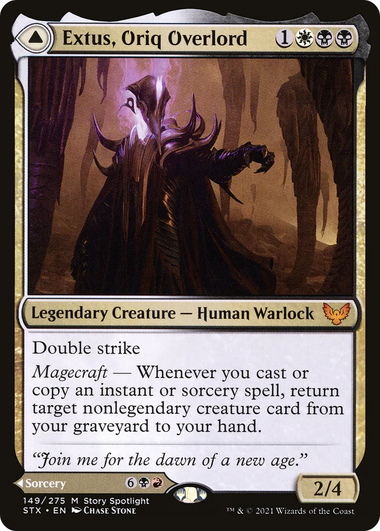Extus, Oriq Overlord // Awaken the Blood Avatar — Strixhaven: School of Mages — Magic: The Gathering