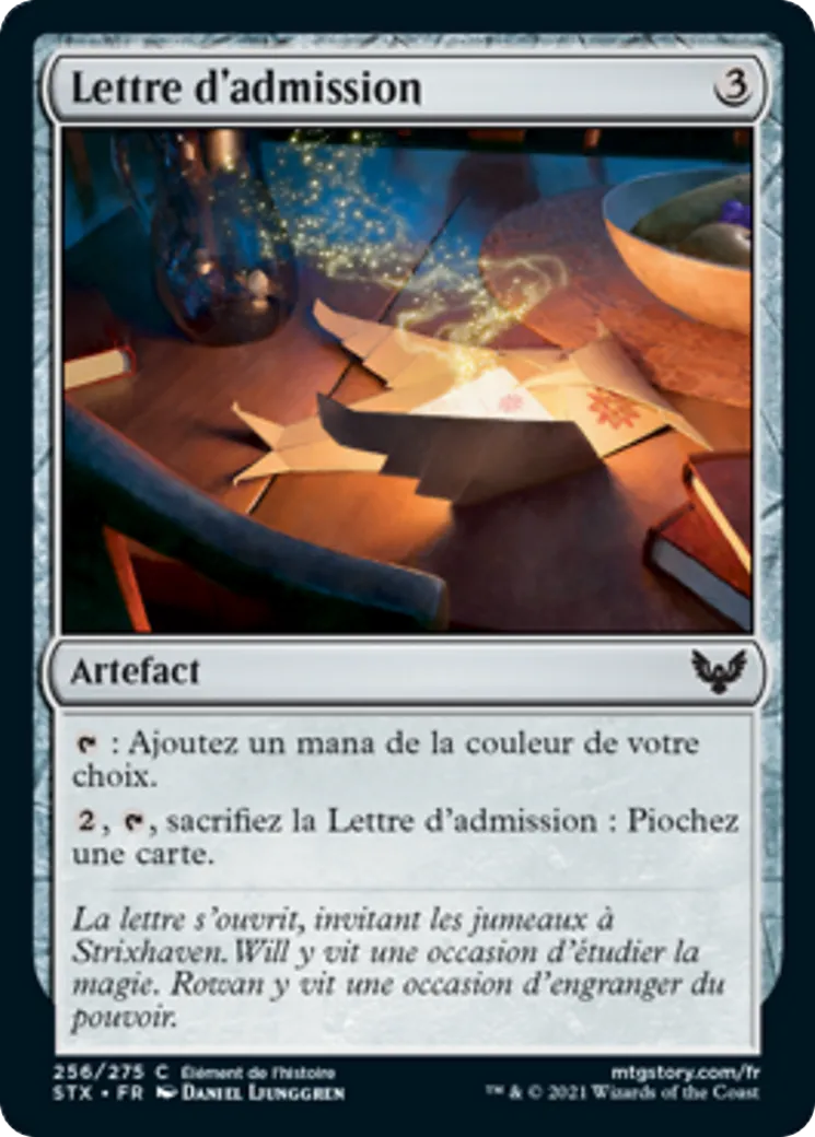 Lettre d'admission — Strixhaven: School of Mages — Magic: The Gathering