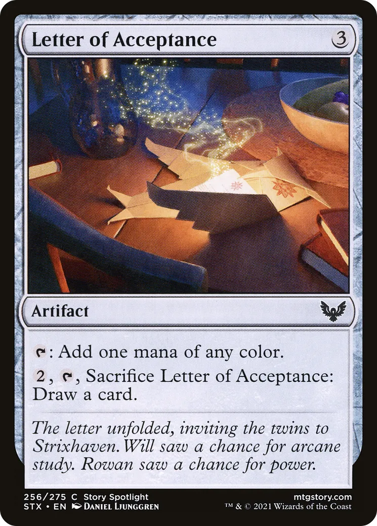 Lettre d'admission — Strixhaven: School of Mages — Magic: The Gathering