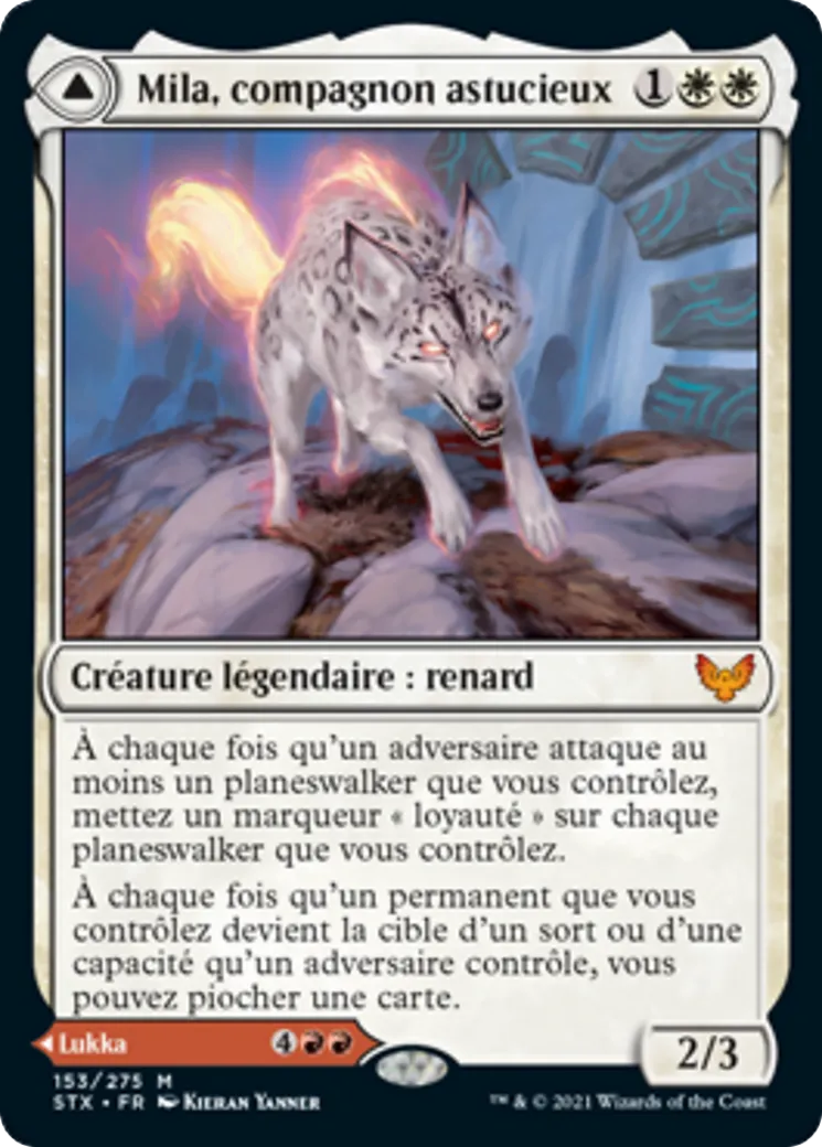 Mila, compagnon astucieux // Lukka, brideur rétif — Strixhaven: School of Mages — Magic: The Gathering