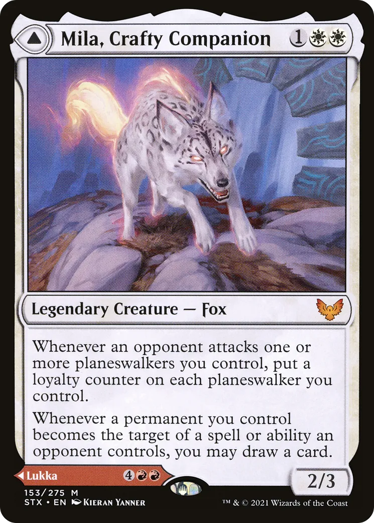 Mila, Crafty Companion // Lukka, Wayward Bonder — Strixhaven: School of Mages — Magic: The Gathering