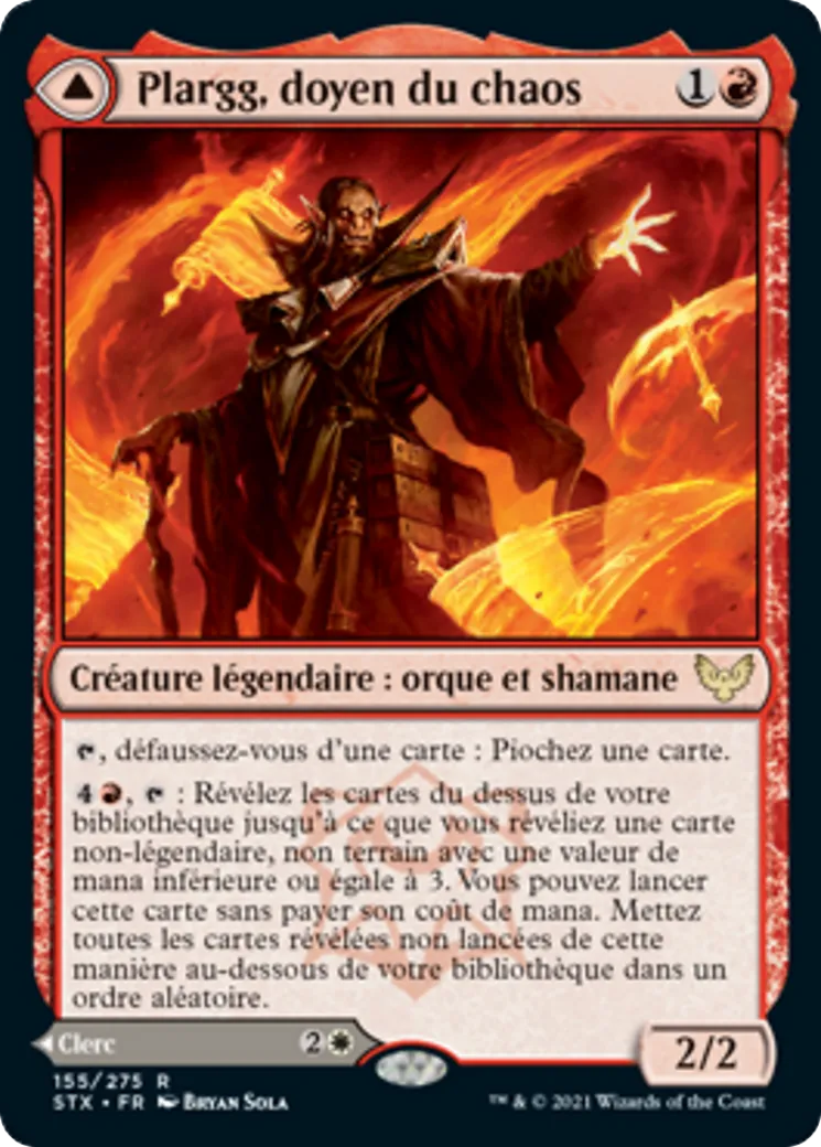 Plargg, doyen du chaos // Augusta, doyenne de l'ordre — Strixhaven: School of Mages — Magic: The Gathering