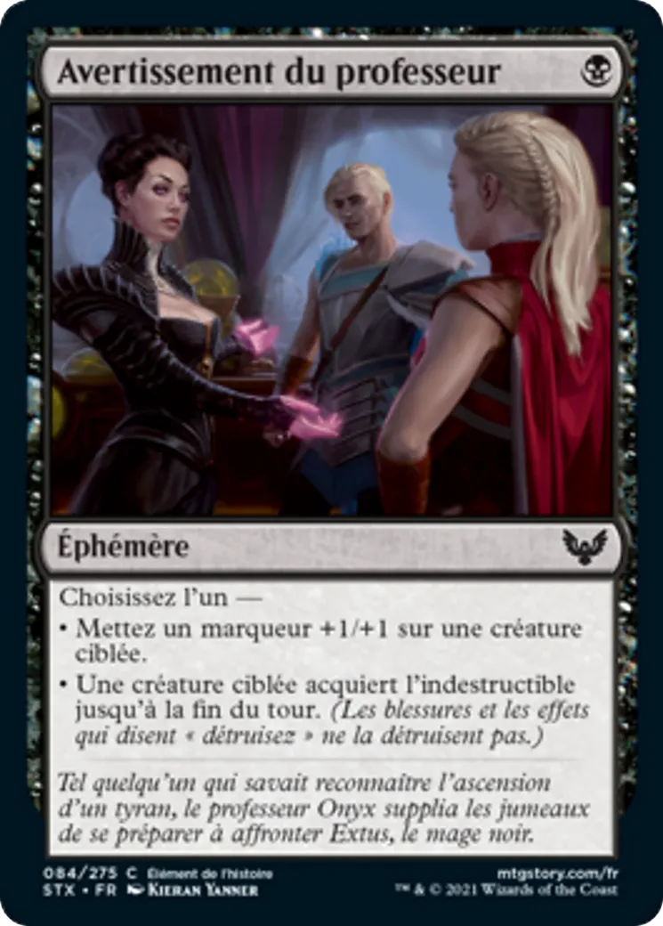 Avertissement du professeur — Strixhaven: School of Mages — Magic: The Gathering