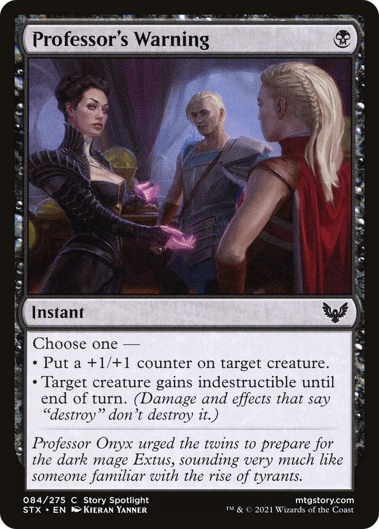 Professor's Warning — Strixhaven: School of Mages — Magic: The Gathering