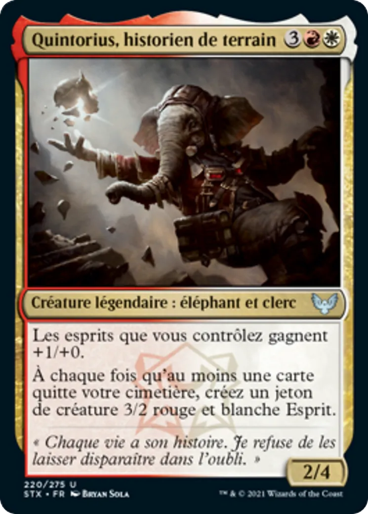 Quintorius, historien de terrain — Strixhaven: School of Mages — Magic: The Gathering