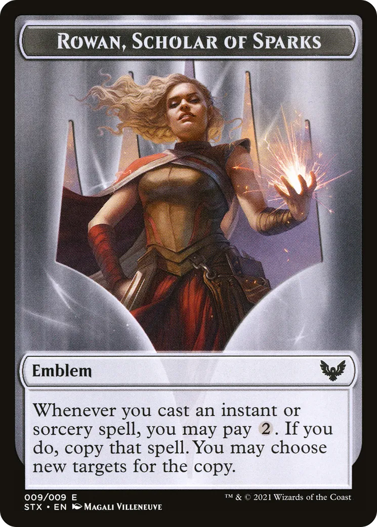 Rowan, Scholar of Sparks Emblem — Strixhaven: School of Mages — Magic: The Gathering