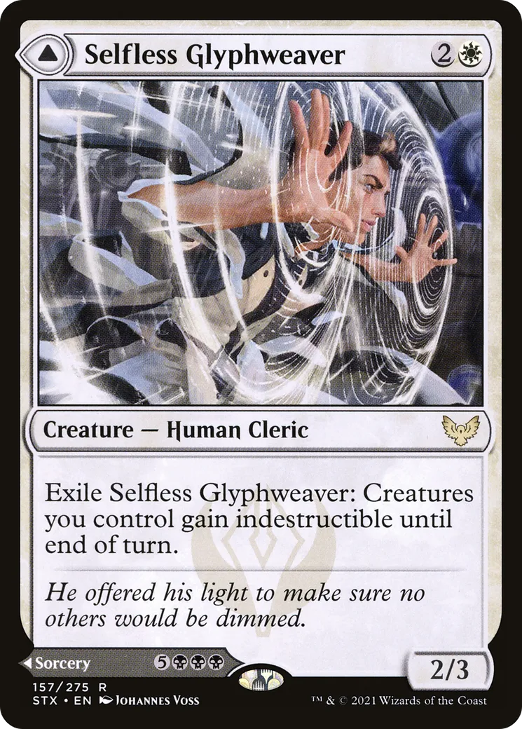 Tisseglyphe dévoué // Vanité mortelle — Strixhaven: School of Mages — Magic: The Gathering