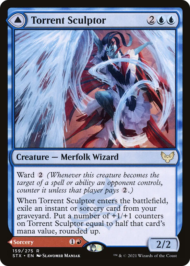 Sculptrice de torrents // Sonate pour lance-flammes — Strixhaven: School of Mages — Magic: The Gathering