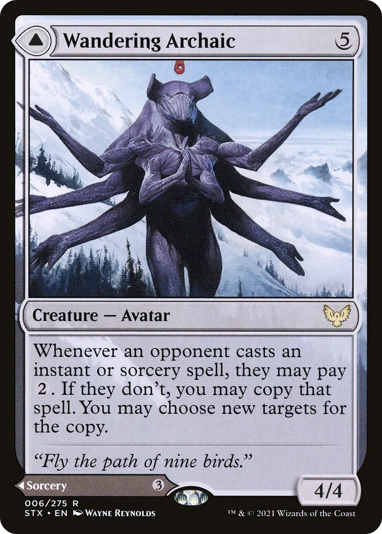 Wandering Archaic // Explore the Vastlands — Strixhaven: School of Mages — Magic: The Gathering