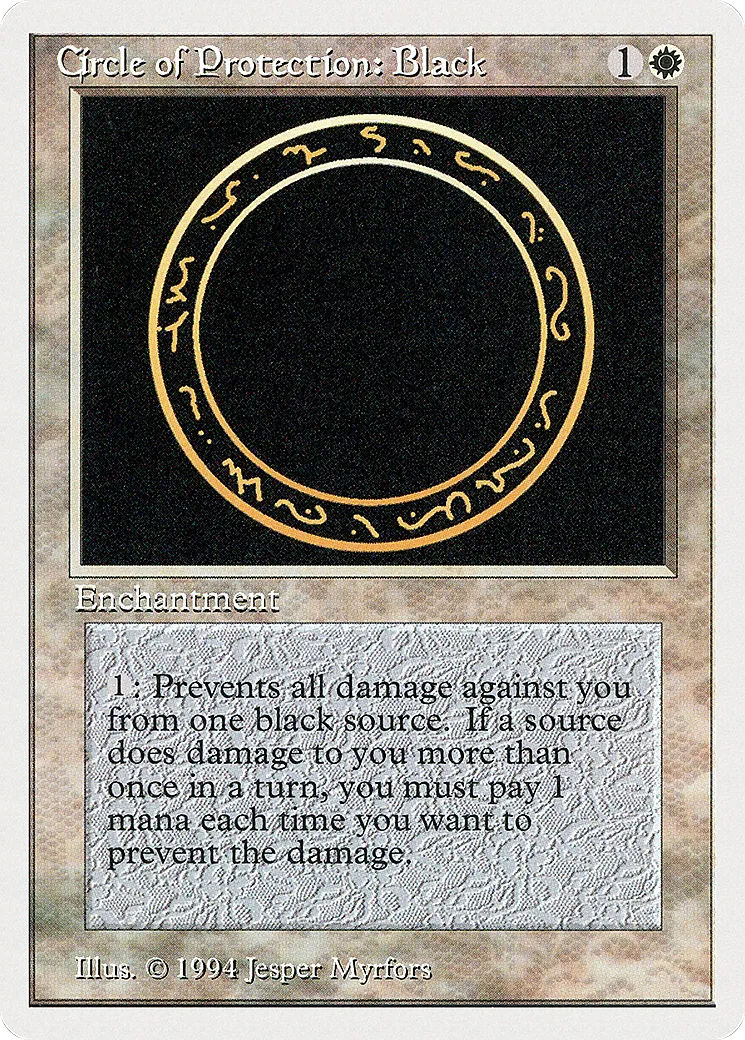 Circle of Protection: Black — Summer Magic / Edgar — Magic: The Gathering