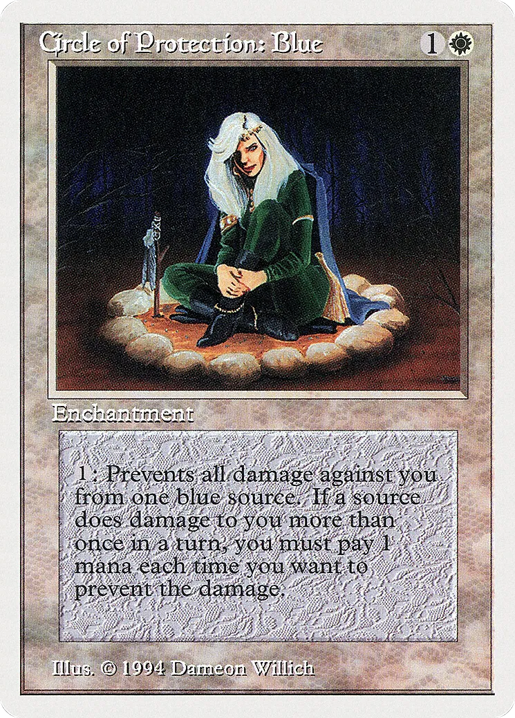 Circle of Protection: Blue — Summer Magic / Edgar — Magic: The Gathering