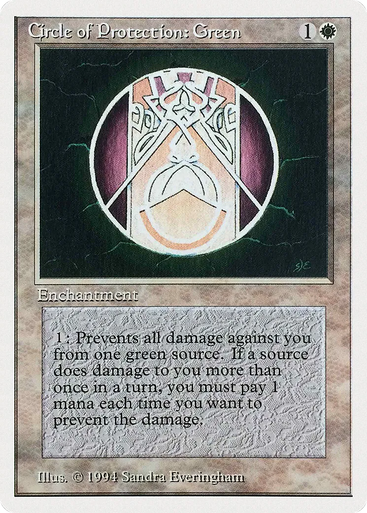 Circle of Protection: Green — Summer Magic / Edgar — Magic: The Gathering
