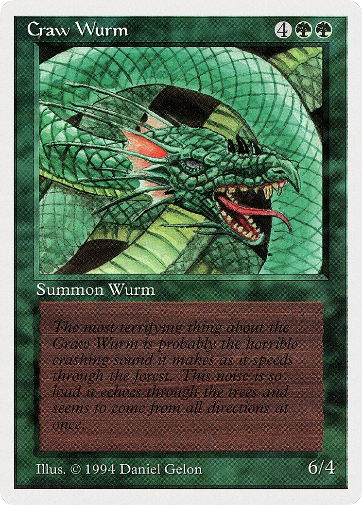 Craw Wurm — Summer Magic / Edgar — Magic: The Gathering