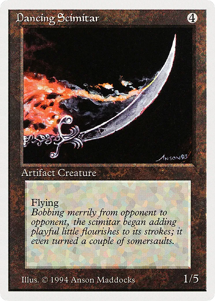Dancing Scimitar — Summer Magic / Edgar — Magic: The Gathering