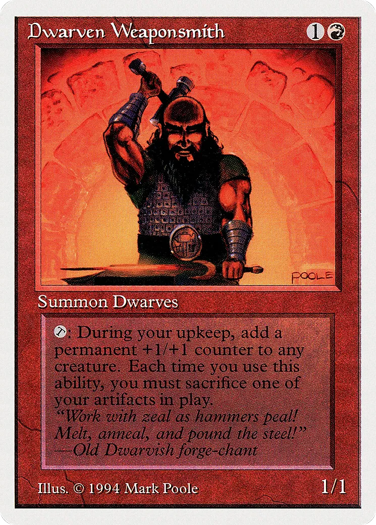 Dwarven Weaponsmith — Summer Magic / Edgar — Magic: The Gathering