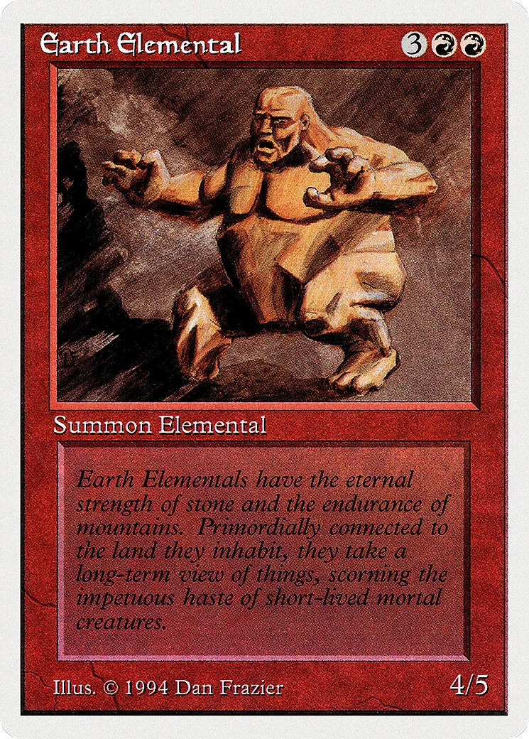 Earth Elemental — Summer Magic / Edgar — Magic: The Gathering