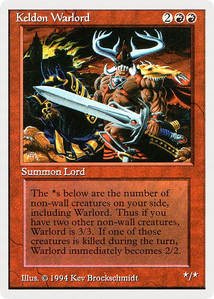Keldon Warlord — Summer Magic / Edgar — Magic: The Gathering