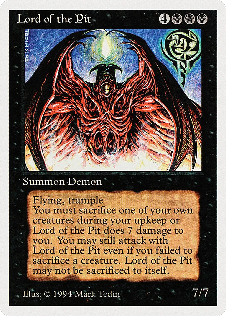 Lord of the Pit — Summer Magic / Edgar — Magic: The Gathering