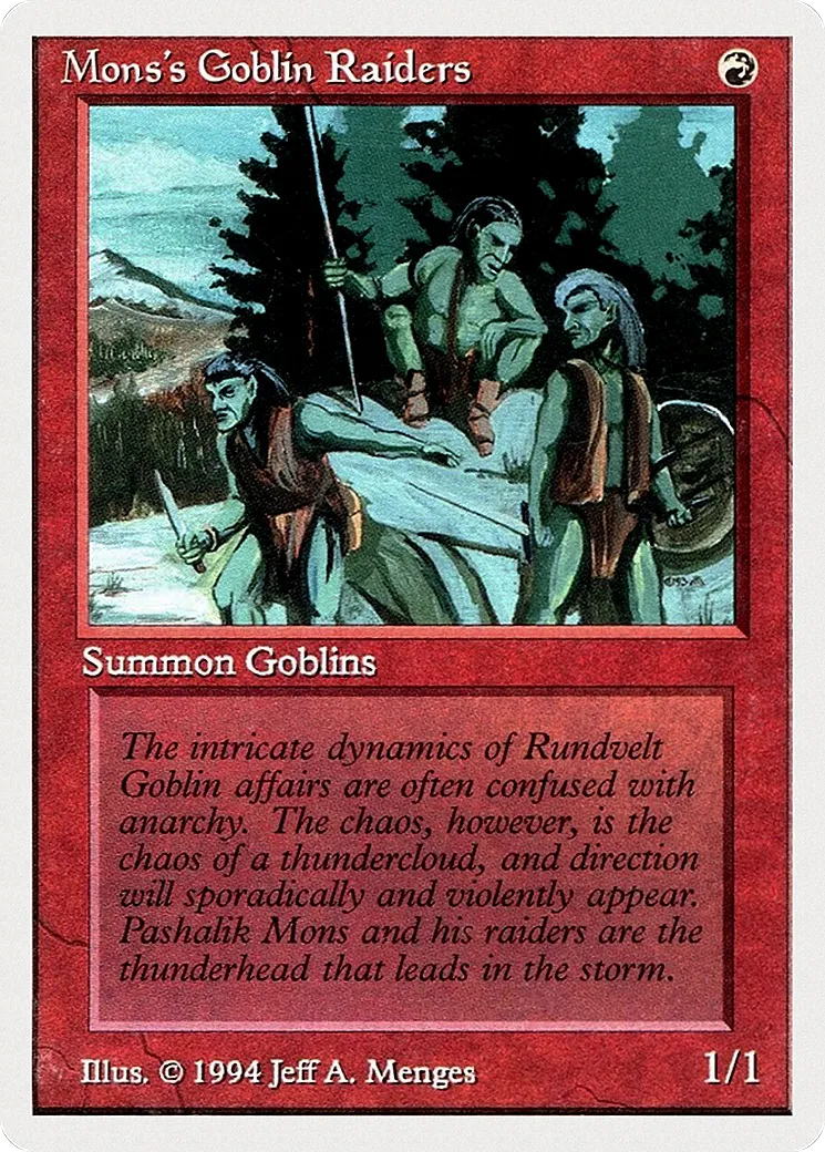 Mons's Goblin Raiders — Summer Magic / Edgar — Magic: The Gathering