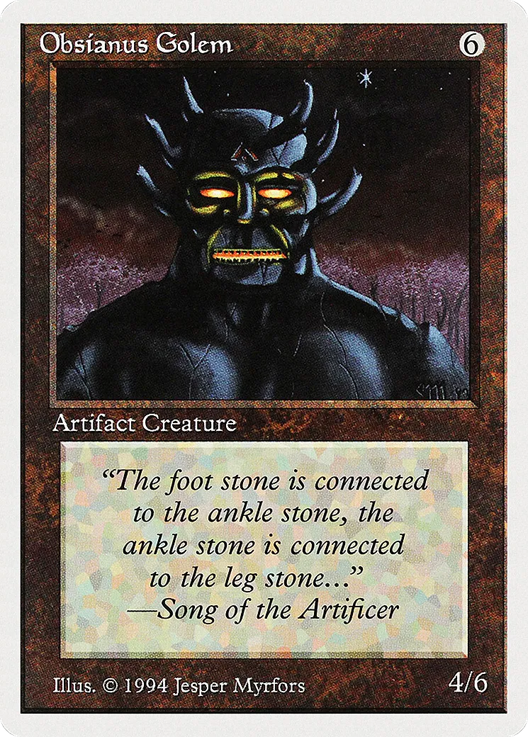 Obsianus Golem — Summer Magic / Edgar — Magic: The Gathering
