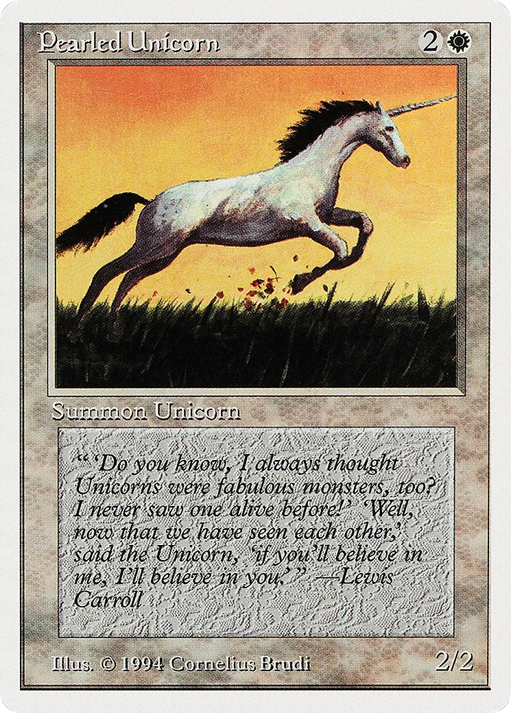Pearled Unicorn — Summer Magic / Edgar — Magic: The Gathering