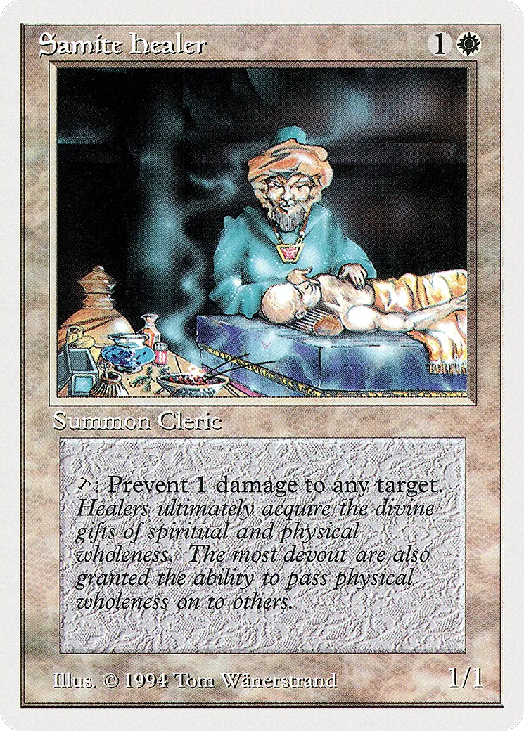 Samite Healer — Summer Magic / Edgar — Magic: The Gathering