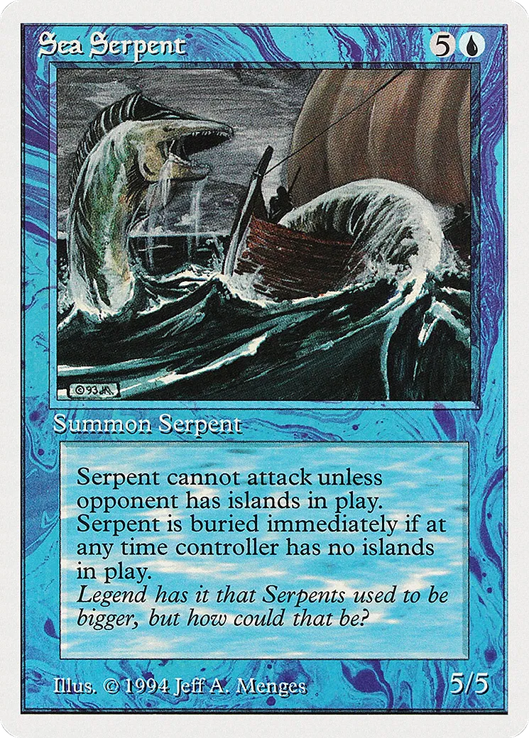 Sea Serpent — Summer Magic / Edgar — Magic: The Gathering