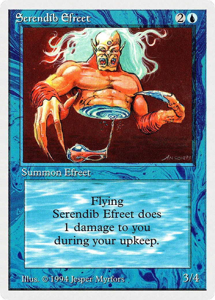 Serendib Efreet — Summer Magic / Edgar — Magic: The Gathering