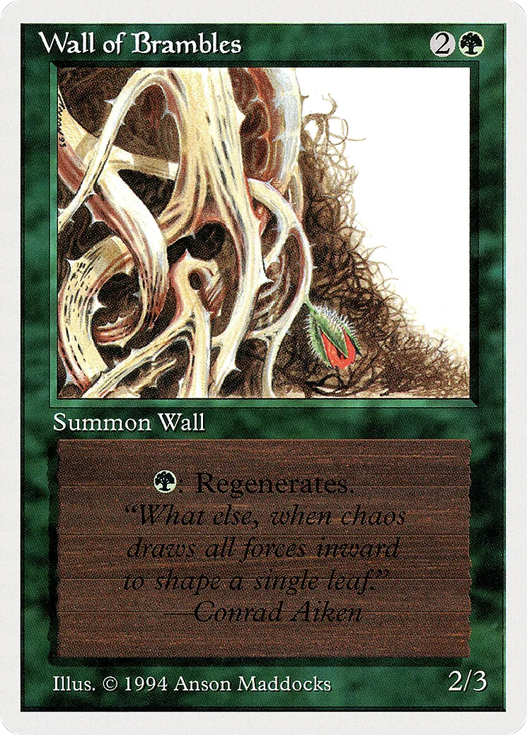 Wall of Brambles — Summer Magic / Edgar — Magic: The Gathering