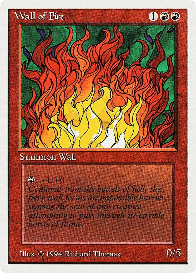 Wall of Fire — Summer Magic / Edgar — Magic: The Gathering