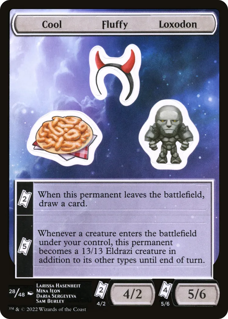 Cool Fluffy Loxodon — Unfinity Sticker Sheets — Magic: The Gathering