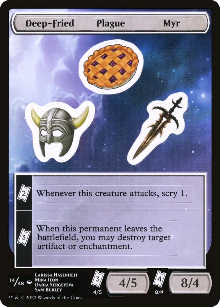 Deep-Fried Plague Myr — Unfinity Sticker Sheets — Magic: The Gathering
