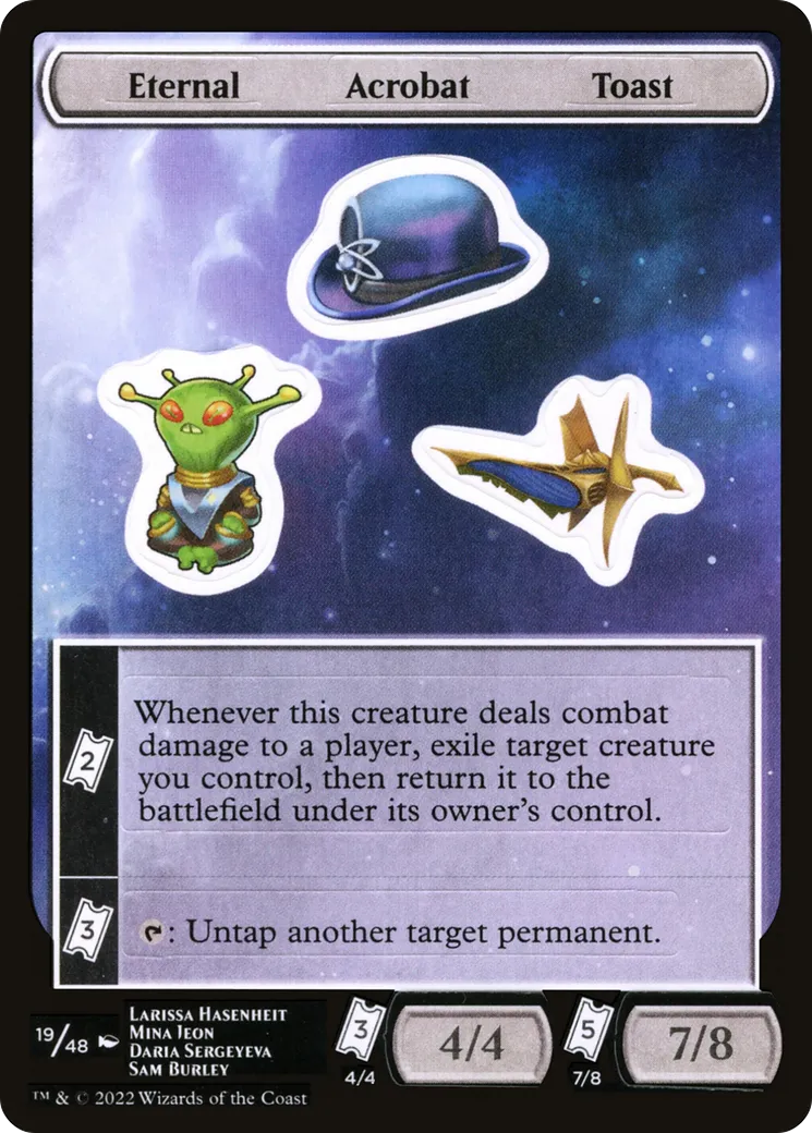 Eternal Acrobat Toast — Unfinity Sticker Sheets — Magic: The Gathering