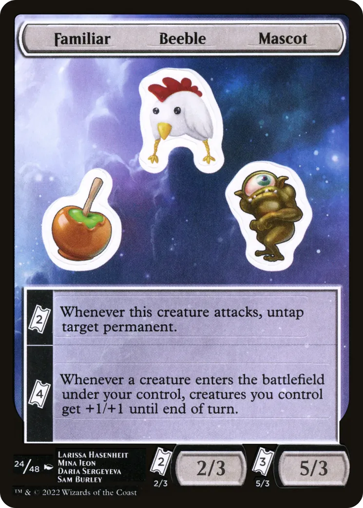 Familiar Beeble Mascot — Unfinity Sticker Sheets — Magic: The Gathering