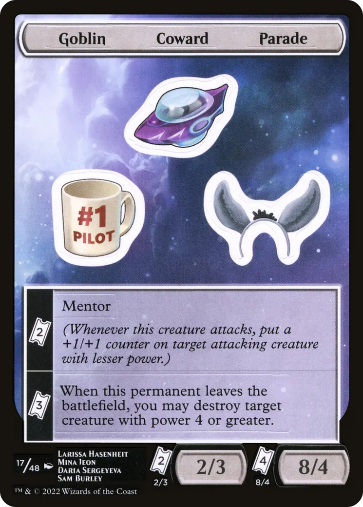 Goblin Coward Parade — Unfinity Sticker Sheets — Magic: The Gathering