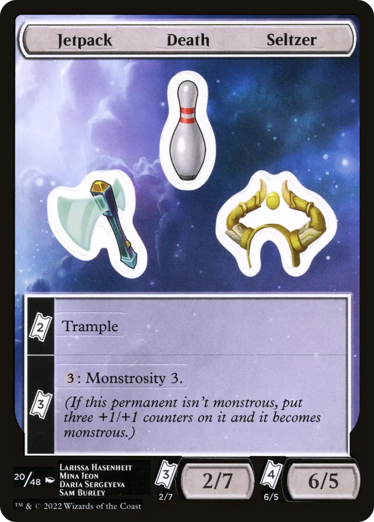 Jetpack Death Seltzer — Unfinity Sticker Sheets — Magic: The Gathering