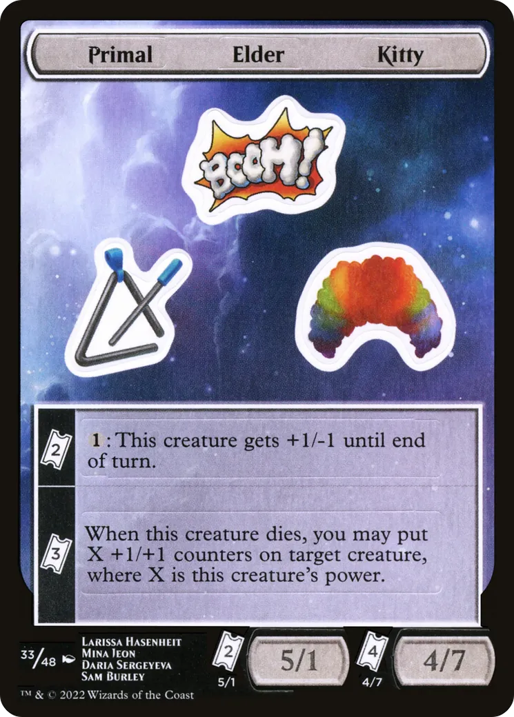 Primal Elder Kitty — Unfinity Sticker Sheets — Magic: The Gathering