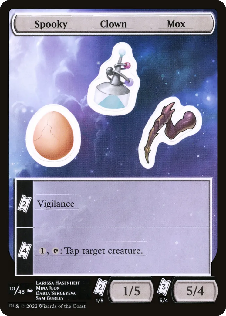 Spooky Clown Mox — Unfinity Sticker Sheets — Magic: The Gathering