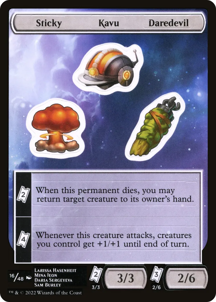Sticky Kavu Daredevil — Unfinity Sticker Sheets — Magic: The Gathering