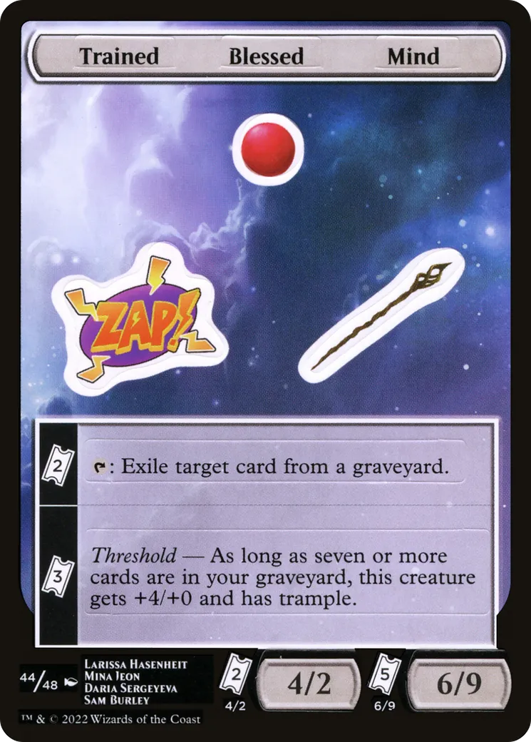 Trained Blessed Mind — Unfinity Sticker Sheets — Magic: The Gathering